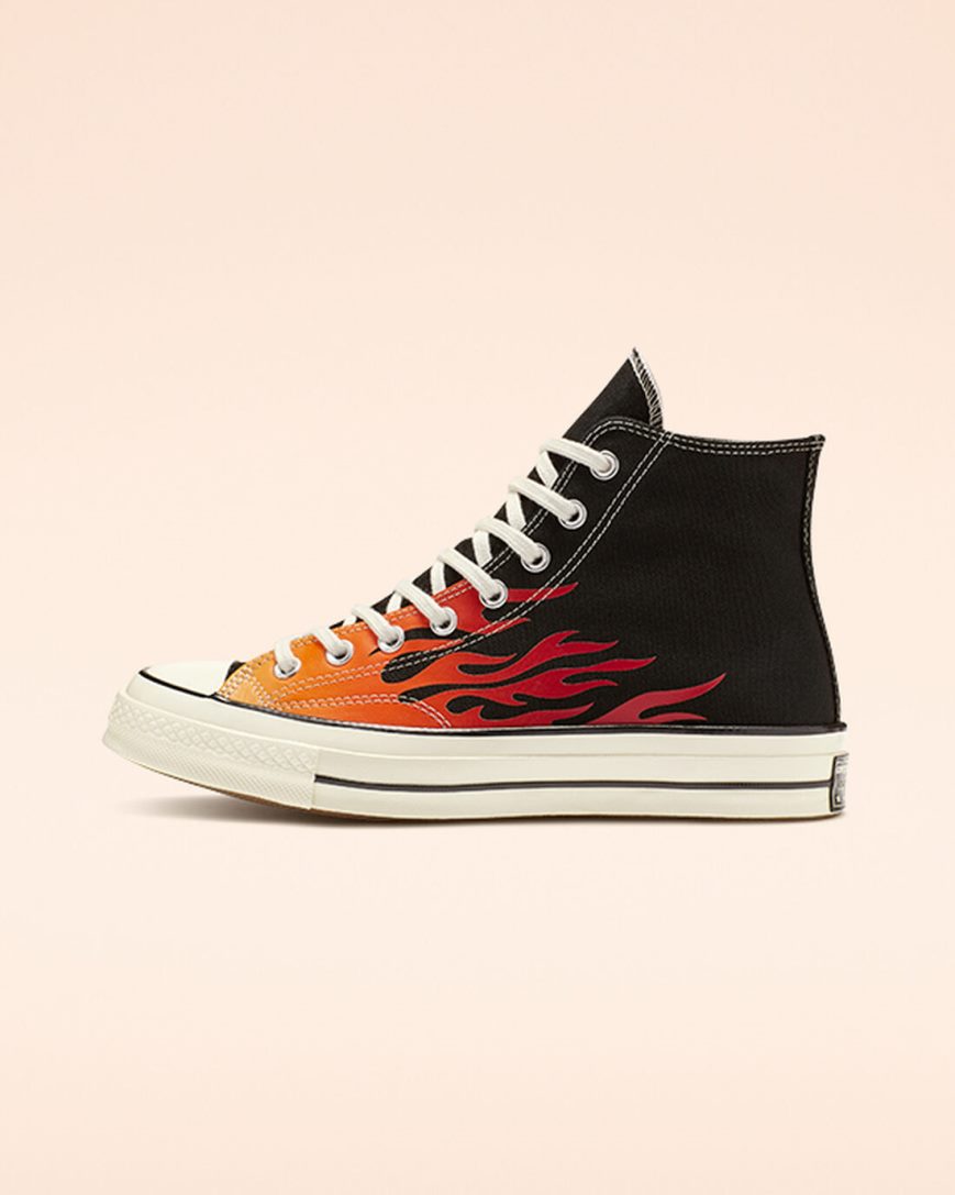 Men's Converse Chuck 70 Archive Print High Top Shoes Black / Red | AU 4E81CQ